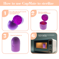 Boîte de rangement stérilisatrice portable en plastique PP respirant pour coupe menstruelle, hygiénique, réutilisable, pour voyage, nettoyage, multicolore