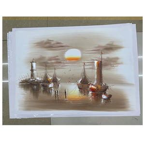 Fait à la main 100% personnalisé moderne impressionniste peinture à l'huile Coloful bateau toile de haute qualité peint à la main aquarelle papier moyen - Product Image 6