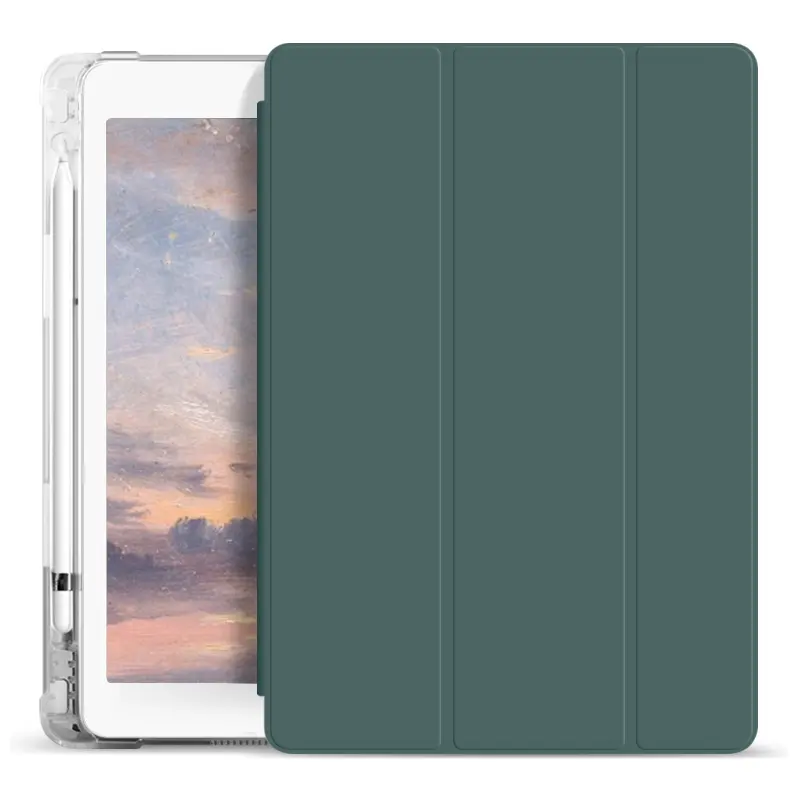 Transparent Pencil Case Funda Cover for iPad Case 10.2 7/8/9th Generation case