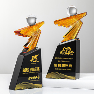 Crystal Trophy Laser Engraved Uv Printing Durable Conference Award Business <b>Gift</b> - Product Image 1