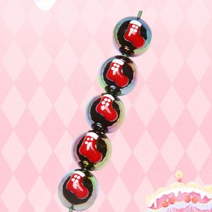 Acrílico Navidad pintado a mano cuentas de colores DIY accesorios de pulsera de cuentas Cadena de teléfono móvil accesorios de cuentas de coche al por mayor - Product Image 2