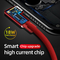 Cable USB Tipo-C de Carga Rápida con Trenzado de Nailon de 1, 2 y 3 m, 90 Grados, para iPhone y Computadora, con Conductor de Cobre Puro, Venta al Por Mayor