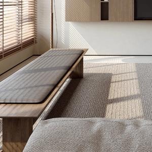 Sofá Minimalista de Madera Maciza en Forma de L, Tapizado con Relleno de Espuma, Muebles para Sala de Estar - Product Image 4