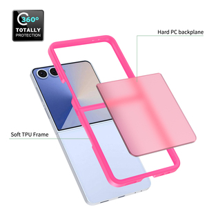 Mềm mịn cảm ứng cứng bảo vệ PC <span class=keywords><strong>TPU</strong></span> lai trường hợp đối với Samsung cho Galaxy Z lật 7 6 5 chống sốc điện thoại di động Trường hợp phong cách đơn giản - Product Image 5