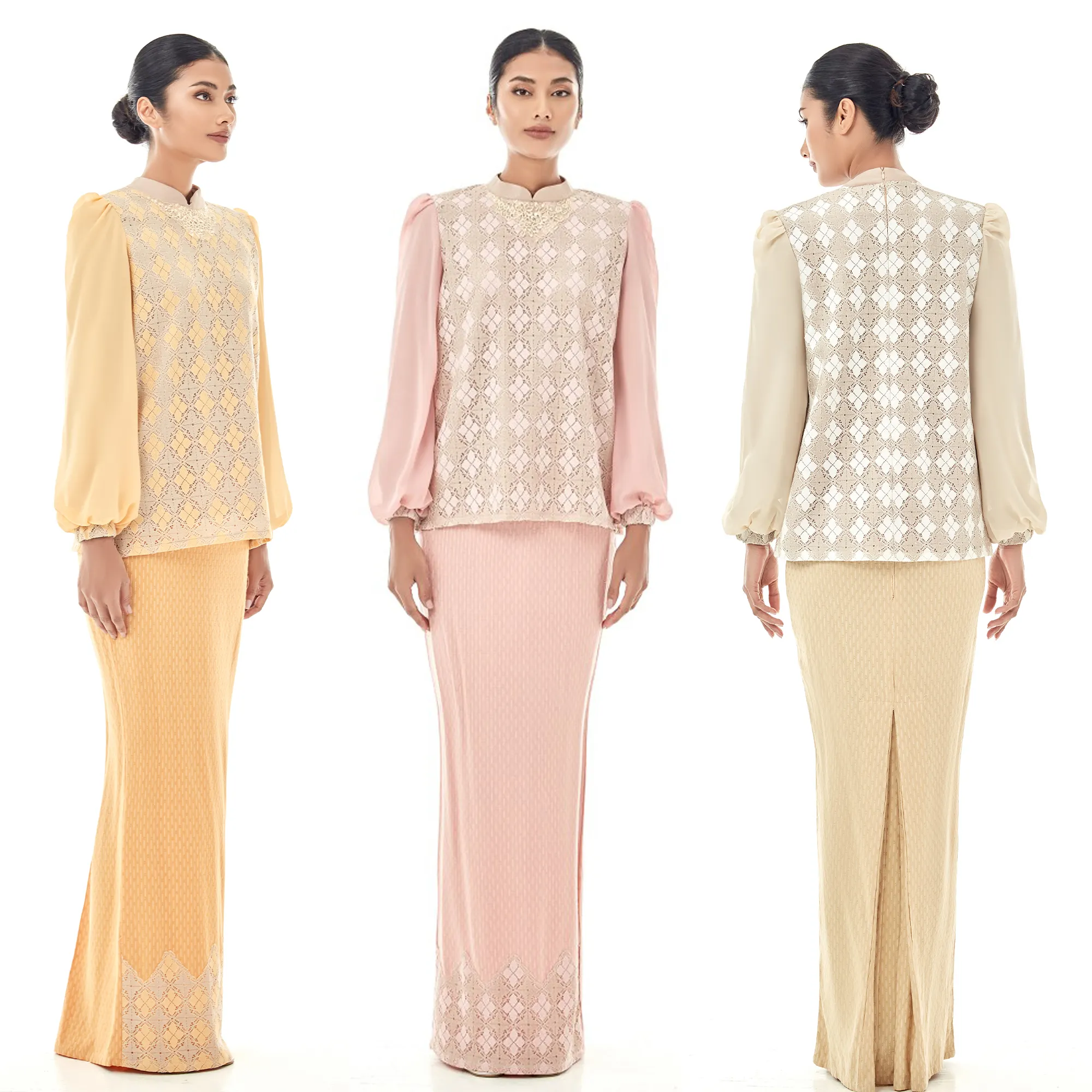 सम्मानजनक सुरुचिपूर्ण Abaya 2 टुकड़ा Muslimah पोशाक Khimar और Jilbab मुस्लिम नवीनतम Abaya डिजाइन 2022 दुबई Baju Kurung Kebaya