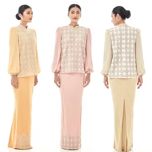 Dignified Elegant Abaya 2 Piece Muslimah Dress Khimar And Jilbab Muslim Latest Abaya Design 2022 Dubai Baju Kurung Kebaya