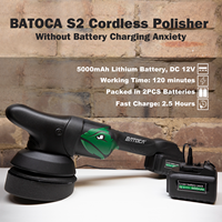 Polisseuse orbitale sans fil BATOCA S2, polisseuse de voiture avec 2 batteries 4Ah, polisseuse DA à 6 vitesses