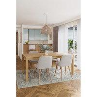 Chaise de salle à manger à pieds en métal au design moderne avec table pour la maison, l'appartement, la villa ou le bureau à domicile