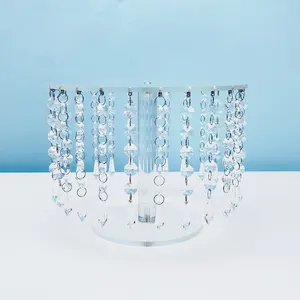 Wholesale Cake Stands Set With 3 Pieces Acrylic Christmas Day Small Acrylic Cup Cake Display Table For Wedding