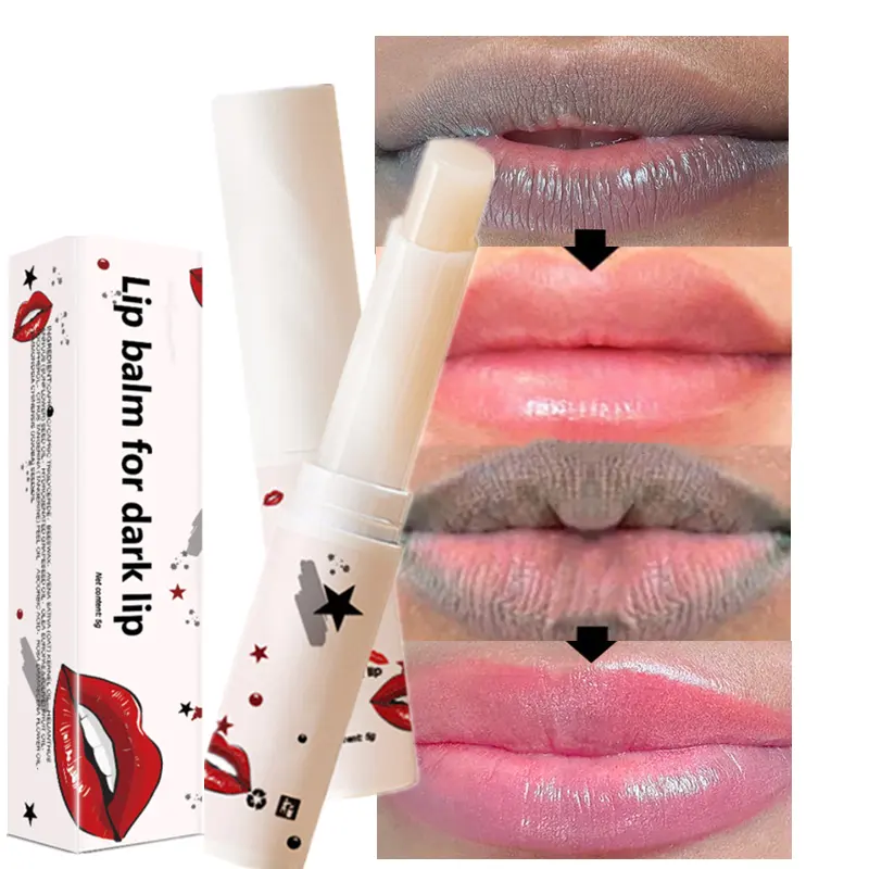 wholesale lip skincare beauty Moisturizing Lightening Bleaching Treatment Remove Dark Smoke Lip balm for dark lip