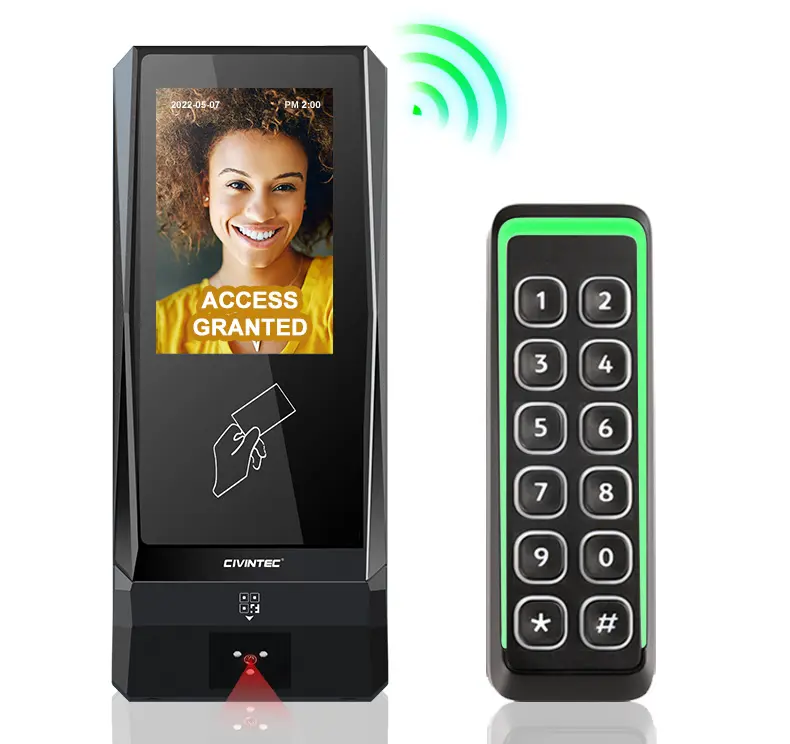 WiFi Employee Entry RFID Access Control Biometric Time Attendance Device with alarm