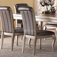 Ensembles de salle à manger de luxe au design moderne table à manger avec dessus en verre avec 6 chaises ensembles de table à manger en bois