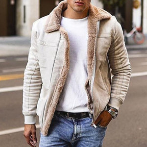 Hot Long Sleeve Plush Warm Winter Man Boy <strong>Jackets</strong> for <strong>Men</strong> Outdoor Sport Imitation <strong>Fur</strong> Man's Casual <strong>Jacket</strong> Factory Price - Product Image 5