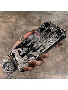 <span class=keywords><strong>Coque</strong></span> de téléphone créative à motif <span class=keywords><strong>anime</strong></span> cool pour <span class=keywords><strong>iPhone</strong></span> 17 Air 14 15 16 <span class=keywords><strong>Pro</strong></span> Max, transparente avec coins électroplaqués - Product Image 5