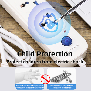 Smart Home 220V 5-Way Electrical Extension <strong>Socket</strong> New <strong>Design</strong> USB Power <strong>Socket</strong> 10A Rated Current Plastic Plug (<strong>UK</strong>/EU) Home - Product Image 5