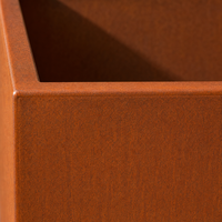 Jardinière rectangulaire en acier Corten, pot à fleurs en métal rustique pour jardin et terrasse
