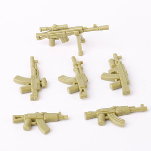 Moc Militaire Wapens Geweer Bouwstenen Swat Politie Soldaten Minifigs Headset Kneepad Accessoires Dolk Bakstenen Speelgoed Kids Cadeau - Product Image 4