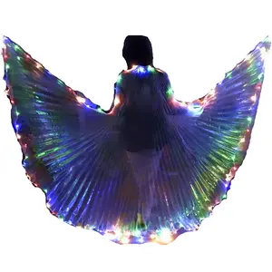 最佳舞蹈儿童女孩发光二极管灯服装肚皮舞发光二极管翅膀8模型仙女舞蹈翅膀