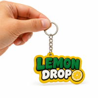 Porte-clés 3D en PVC Premium en promotion, finition brillante en relief, durable et résistant aux intempéries, idéal pour les cadeaux de salon professionnel et les cadeaux d'entreprise