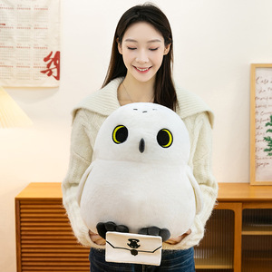 Peluche Gufo Bianco Hedwig Super Morbido in Cotone PP con Busta - Pupazzo Animale Imbottito a Forma di Gufo Cartone Animato - Product Image 2