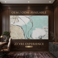 Cuadro Abstracto Texturizado en 3D para Proyectos Hoteleros Grandes, Arte Mural Hecho a Mano en Acrílico sobre Lienzo con Marco, para Uso en Interiores