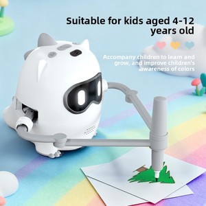 Robot da Disegno per <span class=keywords><strong>Bambini</strong></span> con Lettura di Carte a Induzione, Giocattolo Educativo Intelligente per <span class=keywords><strong>Bambini</strong></span> <span class=keywords><strong>3</strong></span>-6 <span class=keywords><strong>Anni</strong></span>, in PP/Tessuto Non Tessuto Colorato - Product Image 3