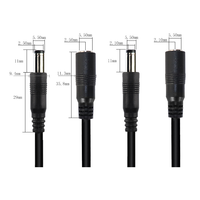 Câble d'alimentation CC 16AWG 1,0 mm² avec connecteurs mâle-femelle DC5521 DC5525 DC4017 DC35135, fil de cuivre, câble d'extension à queue de cochon, câble de raccordement