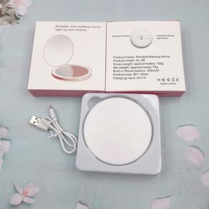 Double Sided Fold Portable Mini Pocket Vanity <b>Mirror</b> With LED Lights Makeup <b>Mirror</b> Round Compact <b>Mirror</b> Cosmetic - Product Image 6
