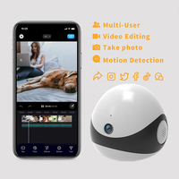 Caméra Robot Connectée Sans Fil 2K HD pour Animaux de Compagnie, Moniteur Intelligent IA Mobile pour Chiens et Chats avec Patrouille Automatique et Auto-Recharge pour la Sécurité Domestique