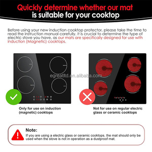 Silicone Cartoon Cat Pattern Heat Resistant Eco-Friendly Induction Cooktop Mat Non-Slip Scratch <b>Protector</b> 26cm Diameter for - Product Image 5