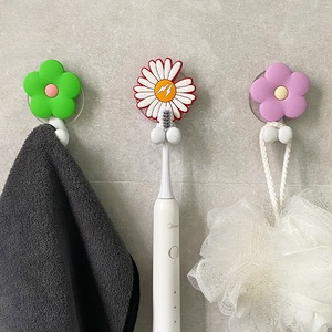 Soporte de Pared para Cepillos de Dientes Creativo para Niños, Diseño de Flor de Dibujos Animados, para Cepillos de Dientes Eléctricos y Artículos del Hogar - Product Image 4