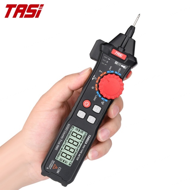 TASI TA802A Portable Pen Style 4-Digit Display 180 Rotable Screen Digital Multimeter Multi Tester Voltage Tester NCV Detection
