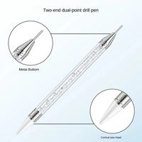 Outils de manucure et de nail art : Crayon à cire pour nail art, applicateur de strass et stylo à points pour peinture diamant