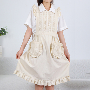 Chất Lượng Cao 100% Bông Ăn Mặc Hàn Quốc Lolita Phong Cách yếm trẻ sơ sinh Không Tay Tạp Dề Cho Phụ Nữ Cho Hoa Cửa Hàng Và Vườn - Product Image 1