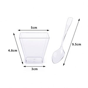 Gobelets en plastique jetables à paroi simple, transparents, écologiques, avec couvercle, pour la crème glacée - Product Image 5
