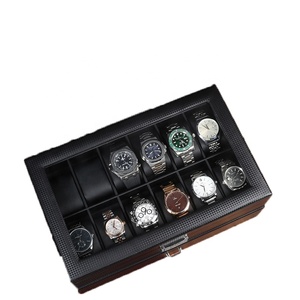Sang trọng rắn gỗ hai lớp PU da xem hộp lưu trữ với ngăn kéo khối lượng lớn kích thước lớn đồng hồ hiển thị trường hợp - Product Image 5