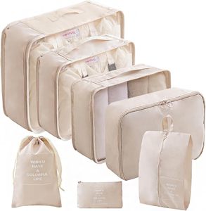 Ensemble de 8 cubes de rangement pour bagages de voyage, prix de gros, ensemble de cubes de rangement pour voyage - Product Image 1