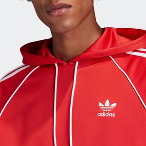 Adidas เสื้อฮู้ด Adidas SST PK ผู้ชาย XL สีแดงเขียวชอุ่ม/สีขาวซิปหน้าสไตล์พิมพ์ลายกันหด-100% ของแท้ - Product Image 5