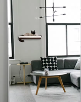 Cadre d'escalade pour chat en bois moderne personnalisé hamac pour chat étagères murales meubles pour chat montés avec 3 marches