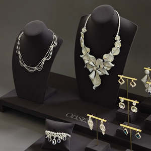 Nuevo Set de Exhibición de Joyería Negra para Escaparates, Soporte de Exhibición de Collares y Anillos, Exhibidor de Joyas de Cuero PU - Product Image 4