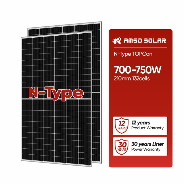 New Technology 700 Watt 750w 740w 730w 720w Monocrystalline Solar Panel with 132 Cells Solar Cell for Home System