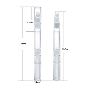 Envase cosmético transparente de 2 ml con aplicador giratorio para brillo labial, para aplicación de maquillaje. - Product Image 4