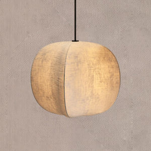 Lampada a Sospensione in Tessuto Stile Nordico Wabi-sabi, <span class=keywords><strong>Lampadario</strong></span> Zen Giapponese in Lino <span class=keywords><strong>Beige</strong></span> per Sala da Pranzo, Soggiorno e Camera da Letto - Product Image 2