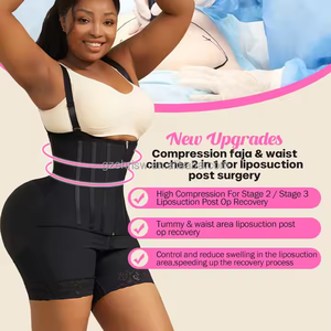 Prendas de compresión postoperatorias verificadas 3XL, moldeadores de liposucción, <span class=keywords><strong>Faja</strong></span> BBL, levantador de glúteos, ropa moldeadora colombiana, Fajas cortas - Product Image 2