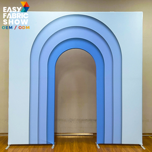 Elegante <span class=keywords><strong>Sfondo</strong></span> Bianco Multistrato ad Arco in Tessuto Tensionato <span class=keywords><strong>per</strong></span> Cerimonie Nuziali e Ricevimenti di Fidanzamento - Product Image 3