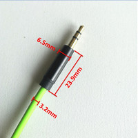 Logo imprimé coloré 3.5mm stéréo mâle à mâle 3.5mm AUX câble audio vidéo stéréo