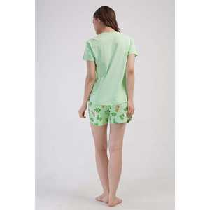 Veste de nuit ovale à manches courtes et col rond pour femmes - Product Image 1