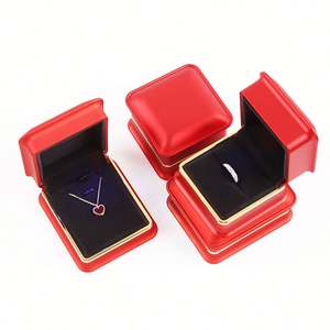 PU Leather Jewelry <b>Box</b> with LED Light for Packaging Custom Logo Acrylic - Product Image 6