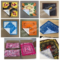 Bandana personnalisée OUHONG imprimée, foulard carré en polyester à motif Paisley pour streetwear, événements et cadeaux promotionnels