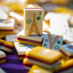 Juego de Fichas de Mahjong Americano de Alta Gama, Diseño Moderno para <span class=keywords><strong>4</strong></span> Jugadores, Juego de Fichas La Vie En Mahj, Juego de Mahjong de Lujo - Product Image 1